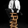 Wooden bar stool